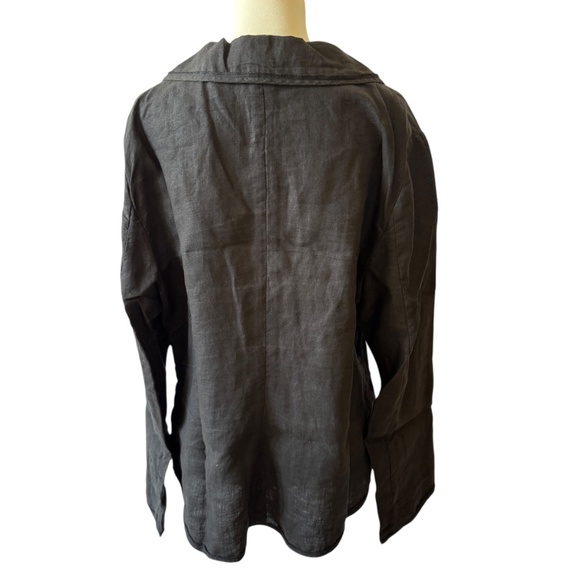 J JILL LINEN BLAZER JACKET TOPPER CAPSULE WARDROBE BREATHABLE NATURAL FIBER LG - Picture 5 of 13